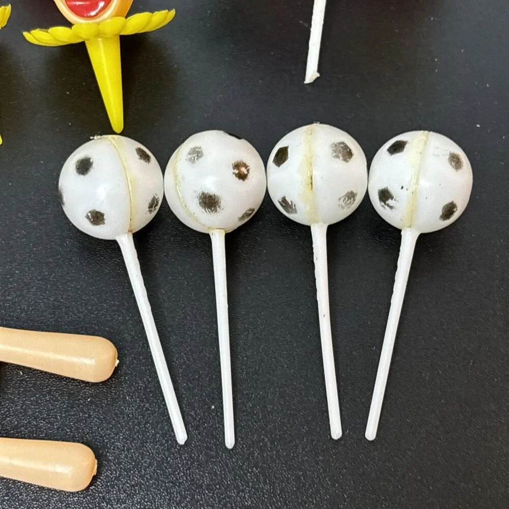 Vintage Wilton Clown Balloons Sports Balls Cake Toppers Party Decoration Lot